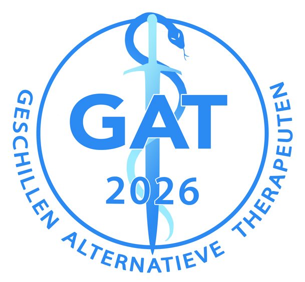 Circular logo for GAT 2026 featuring the Rod of Asclepius in blue, with 'GAT' and '2026' and German motto around the edge.